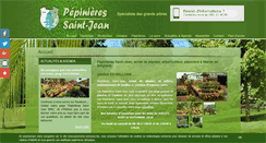 Desktop Screenshot of pepinieres-saintjean.be