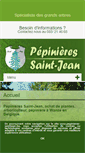 Mobile Screenshot of pepinieres-saintjean.be