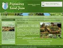Tablet Screenshot of pepinieres-saintjean.be